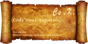 Csécsei Katalin névjegykártya