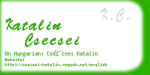 katalin csecsei business card